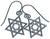 Jewish Hebrew Star of David Dangling Charms 7/8" Titanium Earrings Hypoallergenic for Sensitive Ears