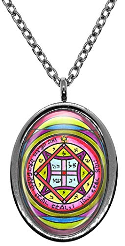 My Altar Solomons 4th Pentacle of Venus Makes Anyone Desired Come to You Silver Stainless Steel Pendant Necklace