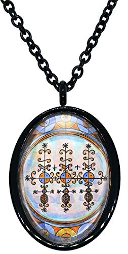 My Altar Marassa Twins Veve Voodoo Magick for Blessings, Family & Abundance Stainless Steel Pendant Necklace
