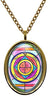 My Altar Solomons 5th Pentacle of The Saturn for Protection of Home from Theft Gold Stainless Steel Pendant Necklace