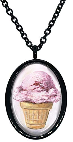 My Altar Pink Cherry Ice Cream Stainless Steel Pendant Necklace