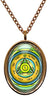 My Altar Solomons 4th Pentacle of The Saturn for Gaining Control & Good News Rose Gold Stainless Steel Pendant Necklace