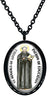 My Altar Saint Ignatius of Loyola Patron of Education Black Stainless Steel Pendant Necklace