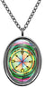 Solomons 6th Pentacle of Mars for All-encompassing Protection Silver Stainless Steel Pendant Necklace