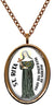 My Altar Saint Rita Patron of Defeating The Odds Rose Gold Stainless Steel Pendant Necklace