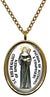 My Altar Saint Hildegard of Bingen for Authors & Composers Gold Stainless Steel Pendant Necklace