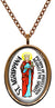 My Altar Saint Agrippina Patron Against Evil Spirits Rose Gold Stainless Steel Pendant Necklace