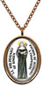 My Altar Saint Hildegard of Bingen for Authors & Composers Rose Gold Stainless Steel Pendant Necklace
