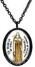 My Altar Saint Teresa of Avila Patron for Headaches Black Stainless Steel Pendant Necklace