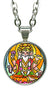 Lord Brahma 5/8" Mini Stainless Steel Silver Pendant Necklace