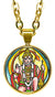 My Altar Evolved Lord Hanuman 5/8" Mini Stainless Steel Gold Pendant Necklace