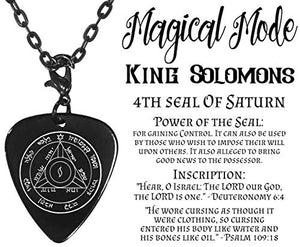 King Solomons Seal of Saturn Guitar Pick - Choose Your Seal