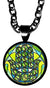 My Altar Wealth Hamsa 5/8" Mini Stainless Steel Black Pendant Necklace