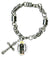 My Altar St Peregrine for Healing Disease Charm & Cross Stainless Steel 7" to 8" Bracelet