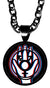 Transgender Protection Hamsa 5/8" Mini Stainless Steel Black Pendant Necklace