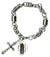St Xavier Patron of Missionaries & Cross Stainless Steel 7" to 8" Bracelet