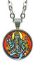 My Altar Goddess Kali Mother Warrior 5/8" Mini Stainless Steel Silver Pendant Necklace