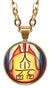 Reiki Master 5/8" Mini Stainless Steel Rose Gold Pendant Necklace