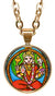 Goddess Shakti 5/8" Mini Stainless Steel Rose Gold Pendant Necklace