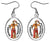Shango Orisha for Blessings of Passion 1" Silver Stainless Steel Earrings