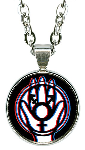 My Altar Transgender Protection Hamsa 5/8" Mini Stainless Steel Silver Pendant Necklace