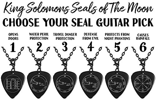 King Solomons Seal of The Moon Guitar Pick - Choose Your Seal