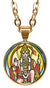 My Altar Evolved Lord Hanuman 5/8" Mini Stainless Steel Rose Gold Pendant Necklace