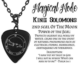 King Solomons Seal of The Moon Guitar Pick - Choose Your Seal