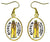 Oshun Orisha for Blessings of Love 1" Gold Stainless Steel Earrings