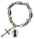 My Altar St Faustina Patron of Divine Mercy Charm & Cross Stainless Steel 7" to 8" Bracelet