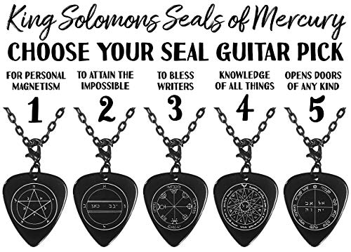 King Solomons Seal of Mercury Guitar Pick - Choose Your Seal