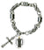 St John Bosco for Education & Cross Stainless Steel 7" to 8" Bracelet