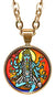 My Altar Goddess Kali Mother Warrior 5/8" Mini Stainless Steel Rose Gold Pendant Necklace