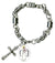 My Altar St Gianna for Pro Life Movement & Cross Stainless Steel 7" to 8" Bracelet