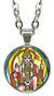 My Altar Evolved Lord Hanuman 5/8" Mini Stainless Steel Silver Pendant Necklace