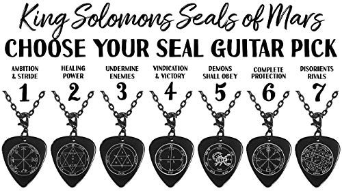 King Solomons Seal of Mars Guitar Pick - Choose Your Seal
