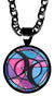 Bisexual Love 5/8" Mini Stainless Steel Pendant Necklace