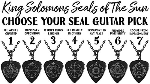 King Solomons Seal of The Sun Guitar Pick - Choose Your Seal