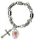 Archangel Metatron Gift of Presence Charm & Cross Stainless Steel 7" to 8" Bracelet