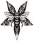 Bee Hornet Leaf Black Waterproof Temporary Tattoos 2 Sheets
