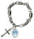 My Altar Archangel Haniel Gift of Prophecy Charm & Cross Stainless Steel 7" to 8" Bracelet