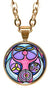 My Altar Triple Moon Goddess Reiki 5/8" Mini Stainless Steel Rose Gold Pendant Necklace