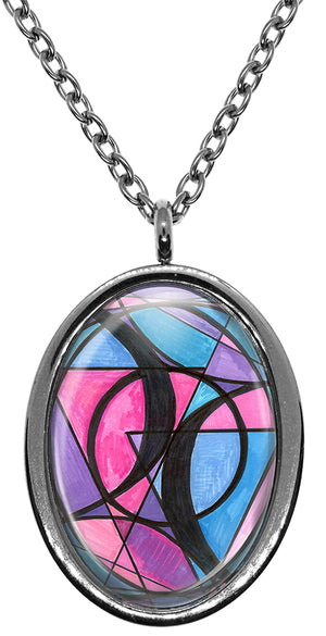 My Altar Bisexual Love Symbol LGBT Stainless Steel Pendant Necklace