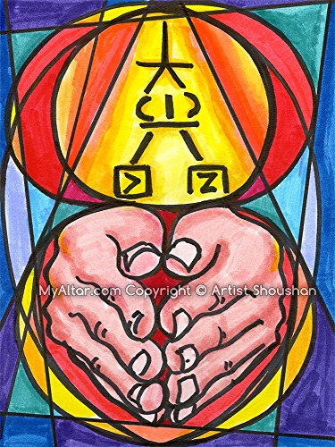 Dai Ko Myo Reiki Master Symbol Healing Hands Abstract 11" x 14" Art Print