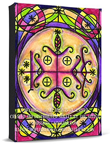 My Altar Papa Legba Veve Gatekeeper Voodoo Print Gallery Wrapped Canvas