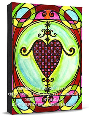 My Altar Erzulie Dantor Veve for Protection & Vindication Print Gallery Wrapped Canvas