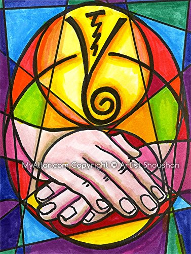 Dai Ko Myo Tibetan Dumo Master Reiki Healing Hands 11" x 14" Art Print