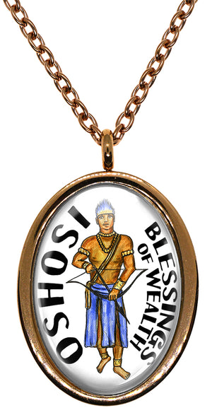 My Altar Oshosi Orisha of Blessings for Wealth Stainless Steel Pendant Necklace
