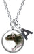 Rat Pendant & Initial Charm Steel 24" Necklace