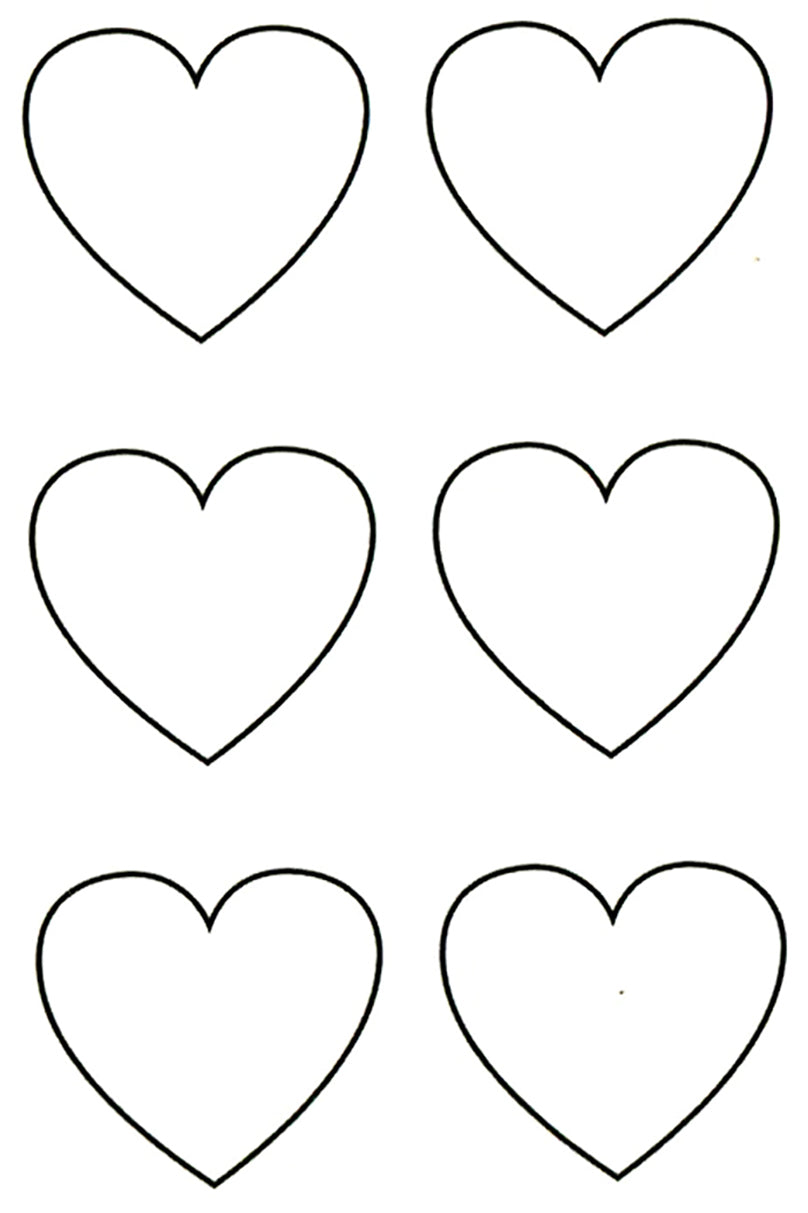Hearts Black Waterproof Temporary Tattoos 2 Sheets